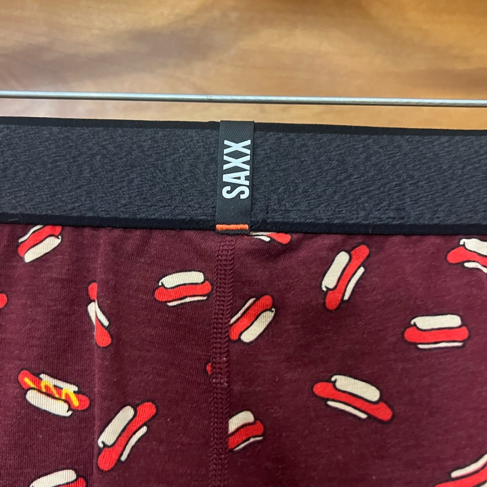 SAXX Viewfinder Half Zip Pullover and Tights Baselayer Medium Merino Wool Hotdog - Picture 10 of 11